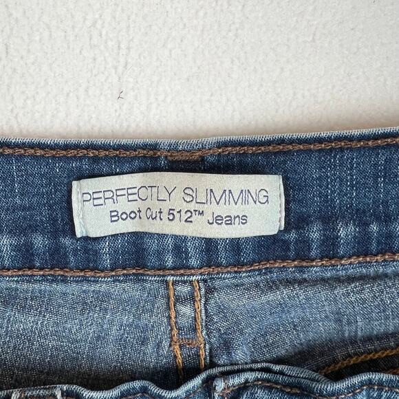 Levis 512 Jeans‎ Women 10 S short petite Blue Perfectly Slimming Bootcut - Picture 3 of 11